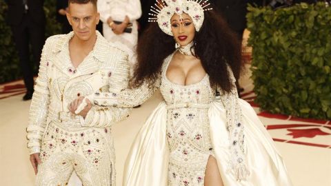 Cardi B a su llegada a Met Gala en NYC.