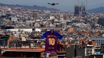 Barcelona presentó su nueva playera con un 'drone'