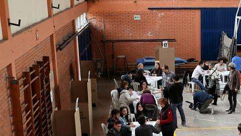 Votantes en Bogotá. EFE
