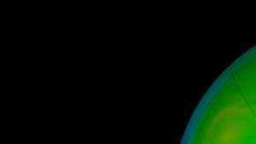 La capa de ozono en la Antártica en octubre de 2015.