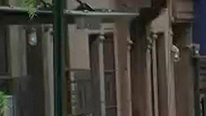 Calles inundadas en la 9na avenida de Manhattan