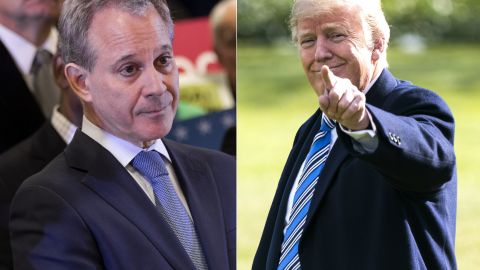 Eric Schneiderman y Donald Trump.