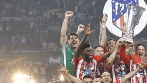 El atlético gana la copa de la Europa Leage.