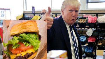 Trump le quita el pan de arriba a las hamburguesas para consumir menos calorías