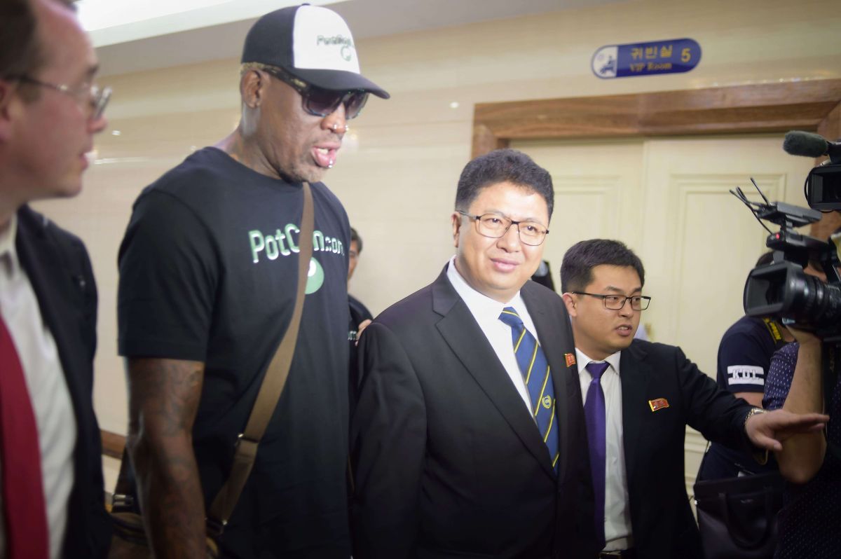 Rodman en Corea del Norte. KIM WON-JIN/AFP/Getty Images