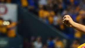 Tigres de la UANL le pegó a Santos Laguna en el estadio Universitario. (Foto: Imago7)