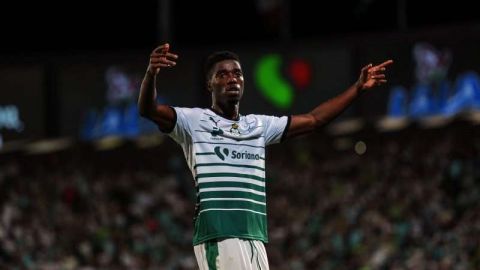 Djaniny Tavares de Santos festeja su gol ante el Toluca en la ida de la final de la Liga MX. (Foto: Imago7/ Jesus Ruiz)