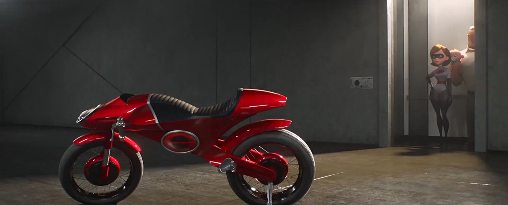 La moto de Elastigirl es otra de las novedades del film.
