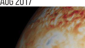 Cambio de temperatura por La Niña, de agosto de 2017 a abril de 2018.