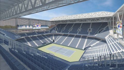 El interior del estadios Louis Armstrong lucirá así./ Foto: USTA