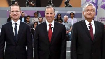 Ricardo Anaya Cortés, José Antonio Meade Kuribreña y Andrés Manuel López Obrador.