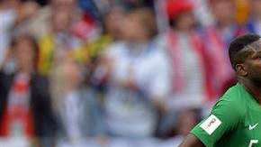 Jugadores de Arabia Saudí en la derrota contra Rusia. EFE