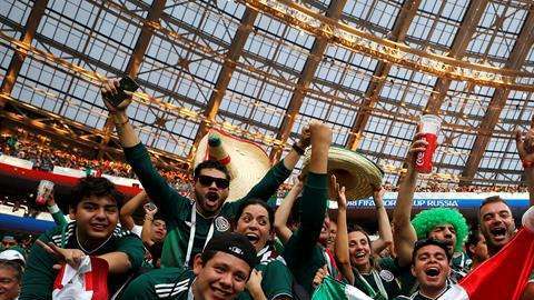 Los mexicanos hicieron el grito en el partido contra Alemania. EFE