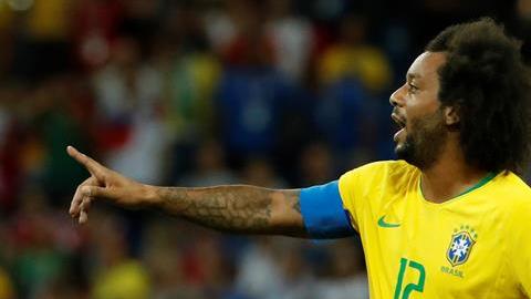 Marcelo y Neymar en el empate de Brasil. EFE