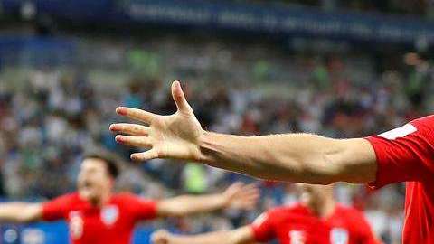 El inglés Harry Kane celebra el triunfo ante Túnez en Rusia 2018. (Foto: EFE/EPA/FRANCIS R. MALASIG)