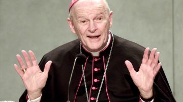 El cardenal McCarrick fue apartado de sus funciones en 2018.