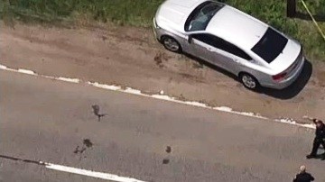 Parte de la vía fue cerrada por la policía tras el accidente, el viernes