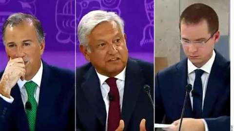Los tres principales candidatos presidenciales.