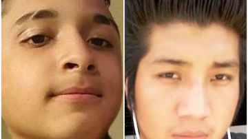 A la izquierda, Sergio Arita Triminio, y Edvin Escobar Méndez,  quienes tenían, 14 y 17 años, respectivamente, cuando fueron asesinados.