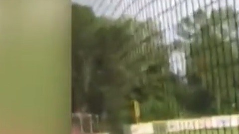 La mujer manejó erráticamente dentro del estadio