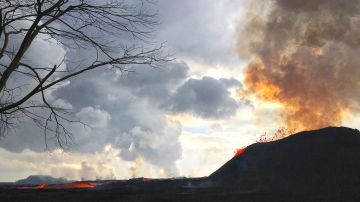 La generación de cono y la de flujo de lava en la fisura 8 continúa.