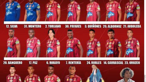 Deportes Tolima incluyó en su lista de convocados la imagen de la Virgen María