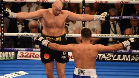 Fury venció a Seferi, pero fue lo de menos. OLI SCARFF/AFP/Getty Images