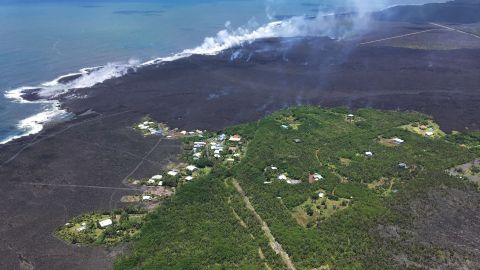 Muchos lotes de viviendas de Kapoho Beach fueron destruidos.