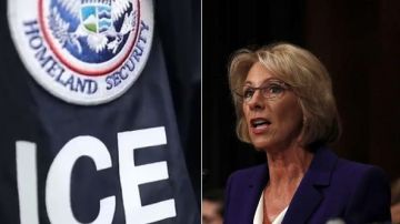 La secretaria Betsy DeVos dice que autoridades escolares no deberían llamar a ICE.