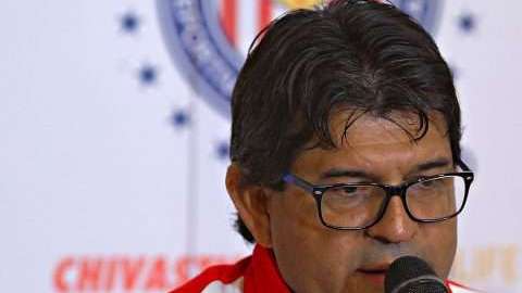 Cardozo, durante su presentación como nuevo entrenador de Chivas. (Foto: Imago7/Jorge Barajas)
