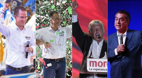 Ricardo Anaya, José Antonio Meade, Andrés Manuel López Obrador y Jaime Rodríguez "El Bronco".