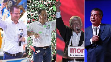 Ricardo Anaya, José Antonio Meade, Andrés Manuel López Obrador y Jaime Rodríguez "El Bronco".