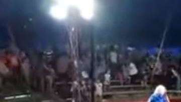 El oso descargó su furia contra un hombre que lo golpeó.