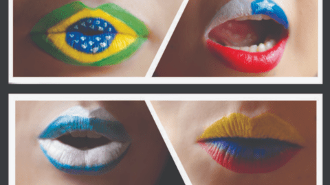 El maquillaje destacando los colores del equipo es una forma de mostrar el apoyo en el Mundial de Fútbol 2018.
