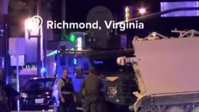 Captura de pantalla del vehículo militar robado.