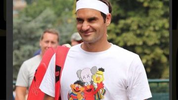 Roger Federer llamó la atención con una playera de Plaza Sésamo