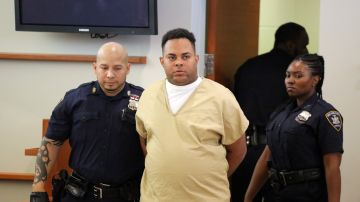 Diego Suero, 29, one of 12 Trinitarios gang members charged with the murder of Lesandro "Junior" Guzman-Feliz, who was killed by machete, appears at his arraignment in Bronx Supreme Court on Wednesday, July 18, 2016. (Jefferson Siegel/New York Daily News)