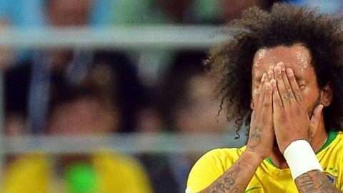 El brasileño Marcelo no estará con la 'Canarinha' ante México. (Foto: EFE/EPA/PETER POWELL)