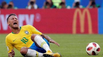 En lo que va del Mundia, Neymar ha pasado 14 minutos tirado en el césped