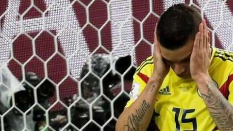El colombiano Mateus Uribe falló el penalti definitivo ante los ingleses.. (Foto: EPA-EFE/FELIPE TRUEBA)