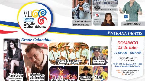 Cartel del día del Orullo Colombiano 2018 en Queens