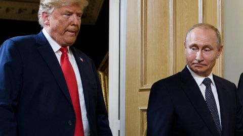 Los presidente Trump y Putin en Helsinki.