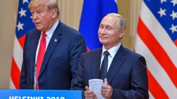 Los presidentes Donald Trump y Vladimir Putin en Helsinki.