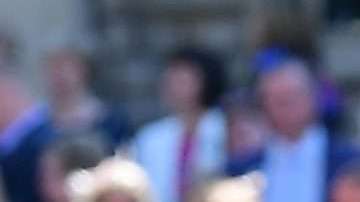 Serena Williams junto a su esposo Alexis Ohanian  durante la boda de la ahora duquesa de Sussex.