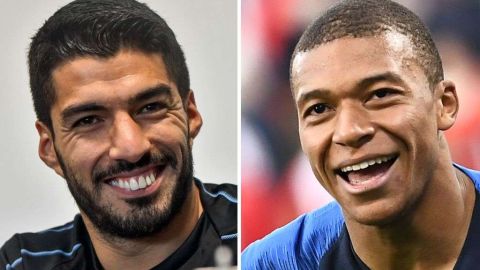 La Francia de Mbappé es favorita sobre el Uruguay de Suárez. Getty Images