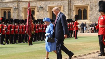 La reina Isabel II y el presidente Donald Trump.