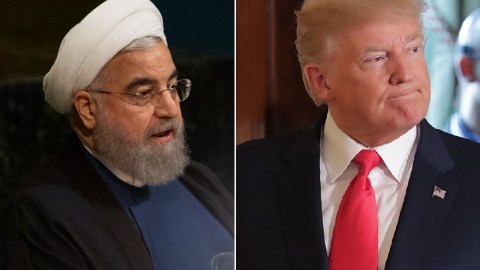 Los presidentes Hasan Rohaní y Donald Trump.