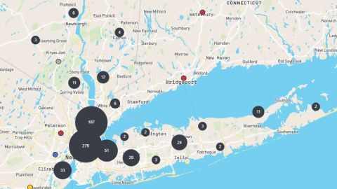 El mapa muestra los puntos exactos donde se han reportado acciones de ICE.