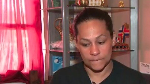 Leandra Feliz en su hogar