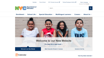 Nueva página web del Departamento de Educación.